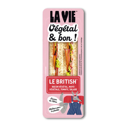 La Vie Club Sandwich British végétal 135g