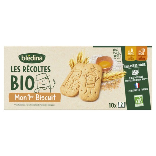 Blédina Mon 1er Biscuit Au Blé Complet, dès 10 Mois à Croquer, Bio 150g