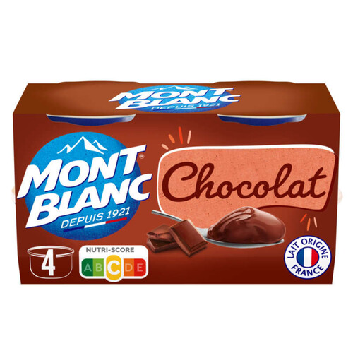 Mont Blanc Crème Dessert Chocolat 4x125g