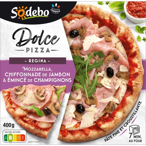 Sodebo Pizza Dolce Regina Jambon Champignons 400g