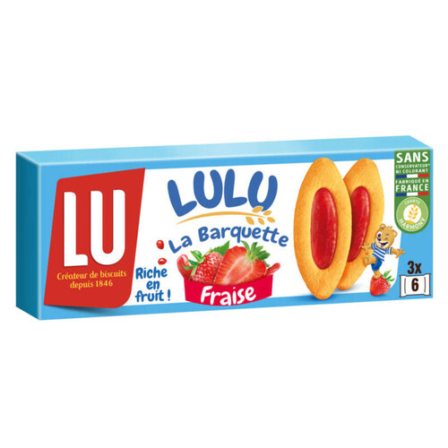 Lu Lulu La Barquette Biscuits Fraise 120g