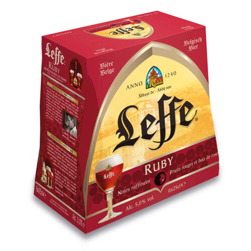 Leffe Bière Ruby Pack 6X25 cl