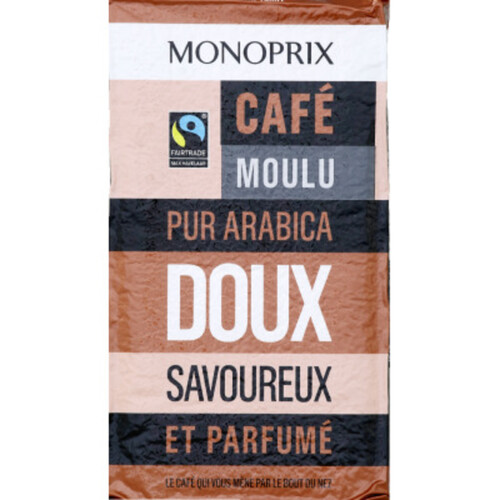 Monoprix Café Moulu Pur Arabica Doux, Savoureux & Parfumé, 250g
