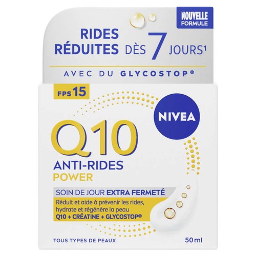 Nivea Crème Q10 visage jour anti-rides extra fermeté FPS 15 50ml