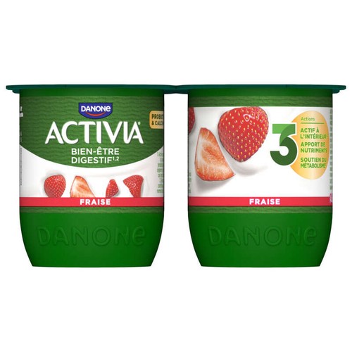 Activia Probiotiques Yaourt Aux Fruits Fraise Bifidus 4x125g