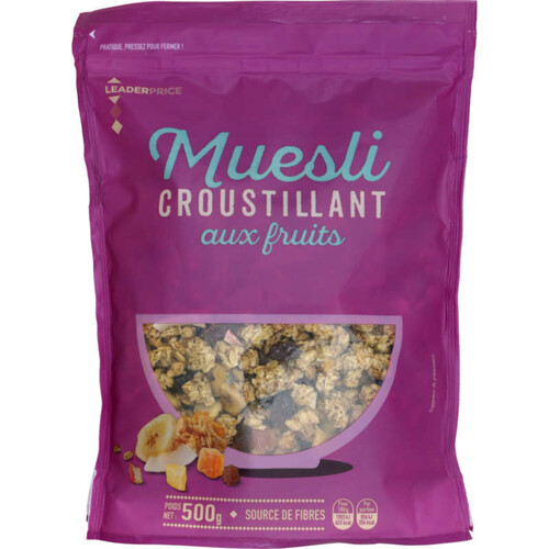 Leader Price Muesli Croustillant aux Fruits 500g