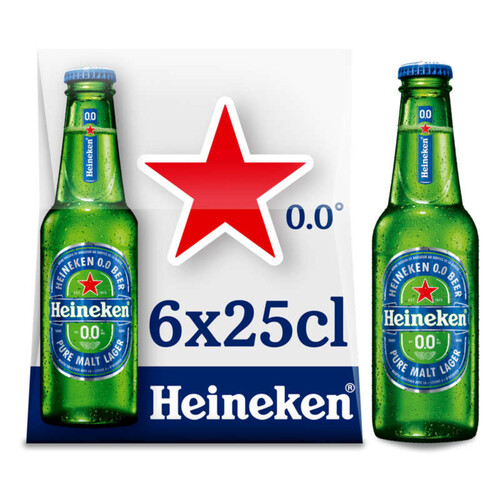 Heineken Bière Blonde Sans Alcool 0,0% 6x25cl