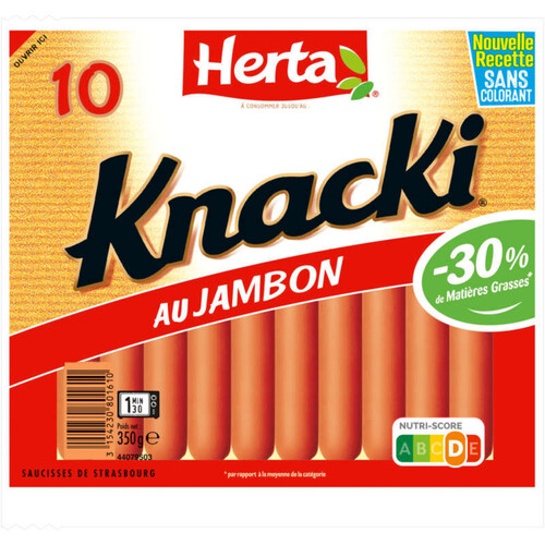 Herta Knacki saucisses au jambon x10