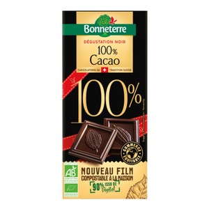 [Par Naturalia] Bonneterre Chocolat Noir Dégustation 100% Cacao 70G Bio