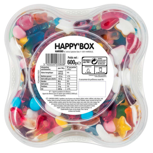Haribo Bonbons Happy'Box 600g.