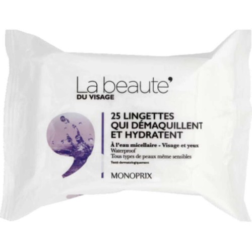 Monoprix La Beauté Les Lingettes Qui Démaquillent En Douceur x25