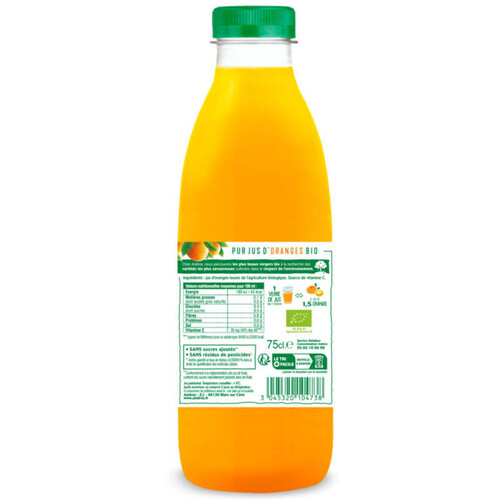 Andros Jus d'Oranges Pressés Bio 75cl 