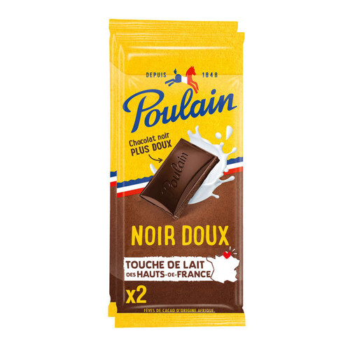 Poulain Chocolat Noir Doux 2x95g