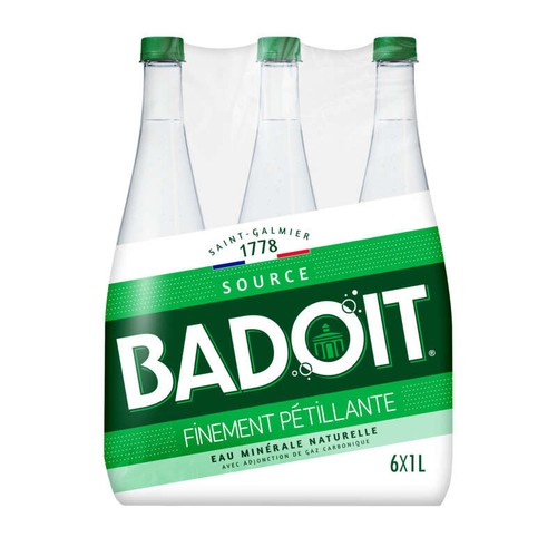 Badoit Eau Minérale Naturelle Finement Pétillante 6x1L