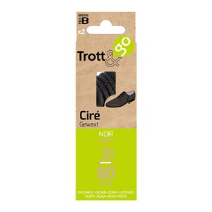 La Brosse Et Dupont Lacet Cires Noir 60cm 2 Paires