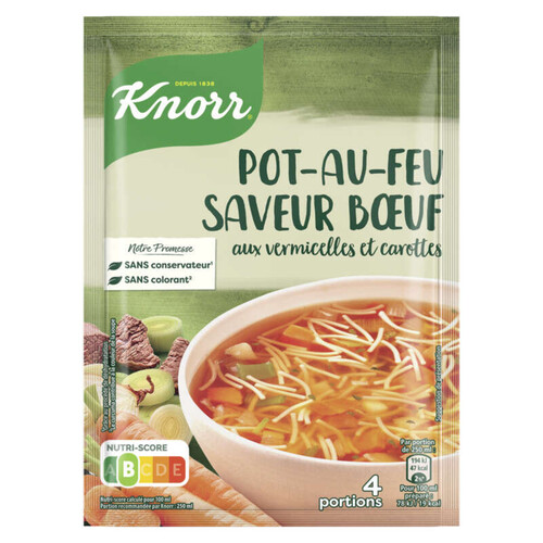 Knorr Soupe Pot au Feu aux Vermicelles et Carottes 67g 4 Portions