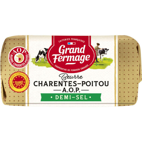 Grand Fermage Beurre Moulé AOP Charentes-Poitou Demi-sel 250g