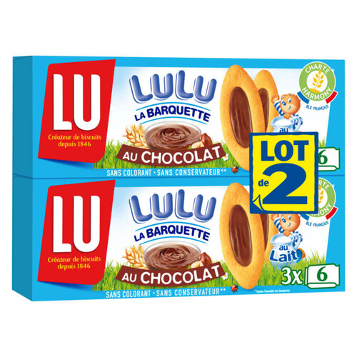 Lu Lulu La Barquette Biscuits au Chocolat 2x120g