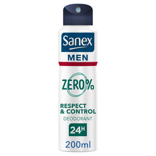 Sanex Men Déodorant Homme Spray Zéro 0% Respect&Control 200ml