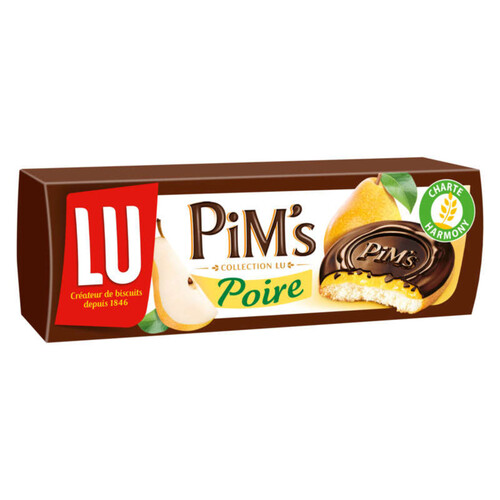 Lu Pim's Biscuits génoise Poire et nappage Chocolat 150g