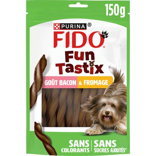 Fido Fun Tastix Bâtonnets au Bacon et Fromage pour Chien 150g