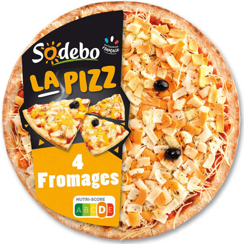 Sodebo Pizza La Pizz 4 fromages fondants 470g