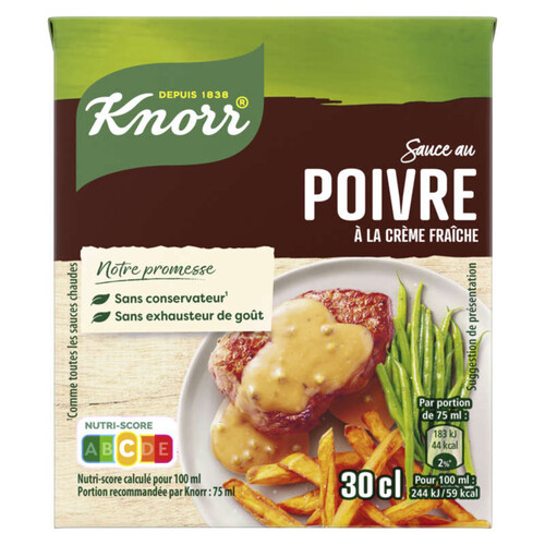 Knorr Sauce Poivre à la Crème Fraîche Brique 30cl