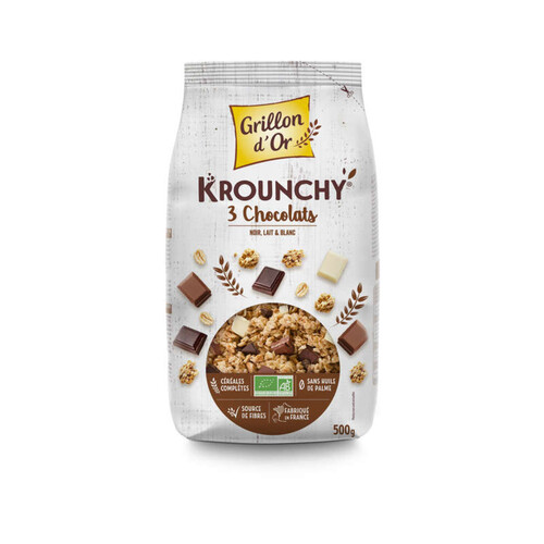 [Par Naturalia] Grillon D'Or Krounchy 3 Chocolats 500G Bio