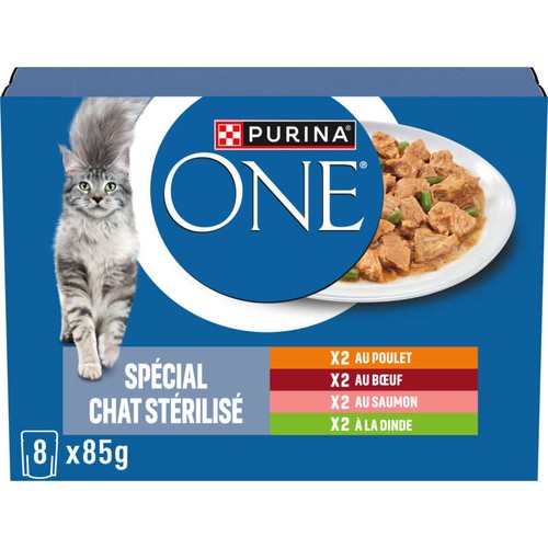 Purina One Pâtée Pour Chat Stérilisé Multipack 8x85g