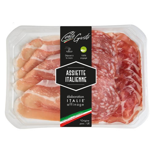 Corte del gusto assiette de Charcuteries Italienne 120g