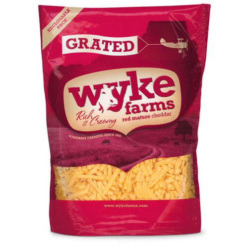 Wyke Farm Fromage Cheddar rouge râpé 180g