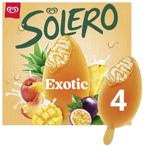Solero Glace Bâtonnet Fruits Exotiques 4x90ml