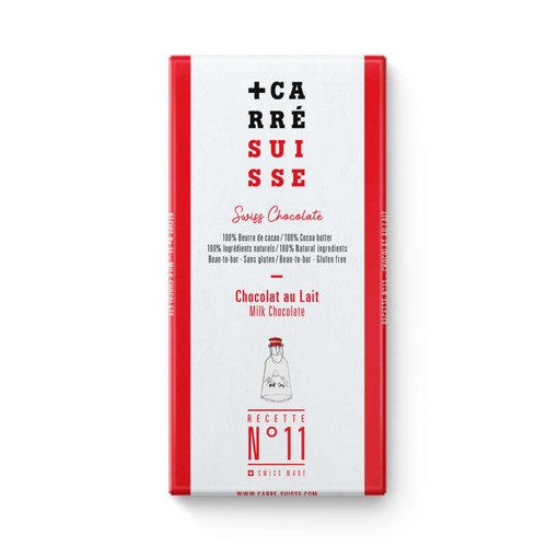 Carré Suisse N°11 Tablette Chocolat au Lait des Alpes 100g