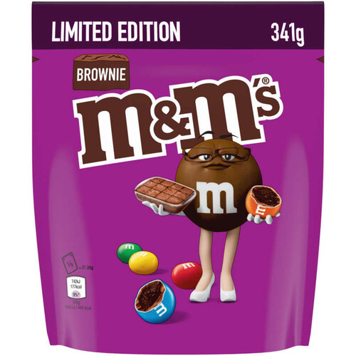 M&M's Bonbons chocolat au lait et Brownie 341g.
