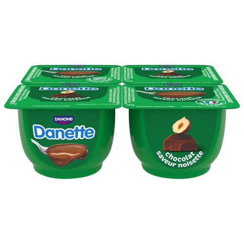 Danette Crème Dessert chocolat noisette 4x125g