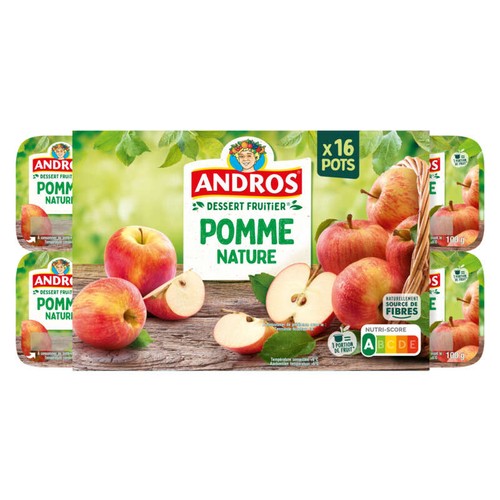 Andros Compote Pomme Nature 16x100g