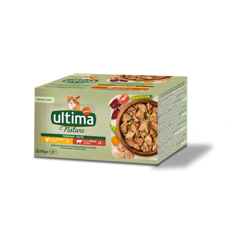 Ultima Nature Terrine Poulet & Bœuf 4x85g