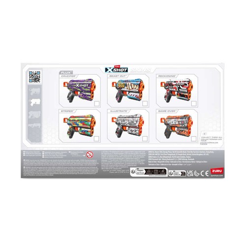 Zuru pistolet X-shot ninja skins flux