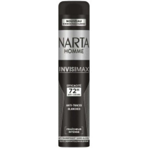 Narta Homme Déodorant InvisiMax 72H Anti-Traces Blanches Fraîcheur Intense 200ml