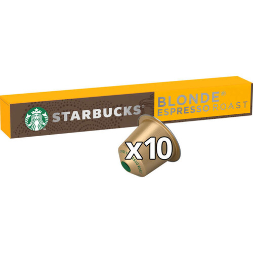 Starbucks Nespresso Blonde Espresso Roast, Intensity 6 X10