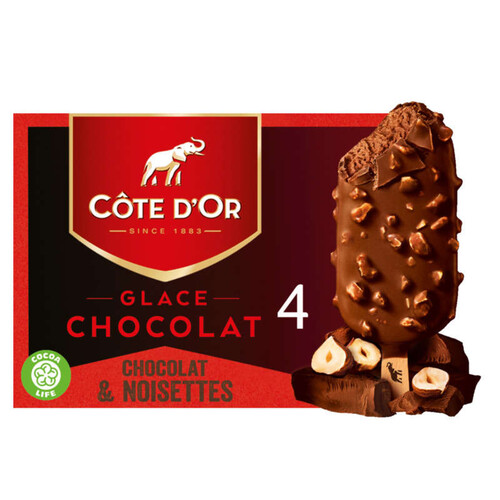 Côte D'Or Bâtonnet Chocolat Au Lait Noisettes X4 260G