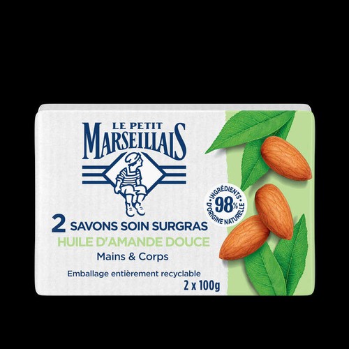 Le Petit Marseillais Savon Soin Nourrissant à L'Huile D'Amande Douce 2x100g