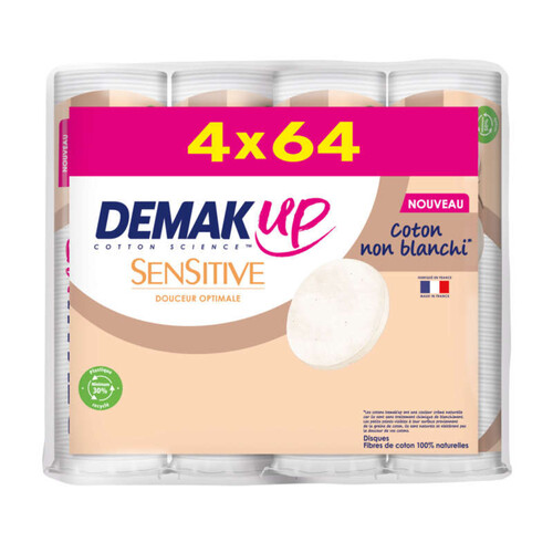 Demak'Up Disques Coton Sensitive 4x64