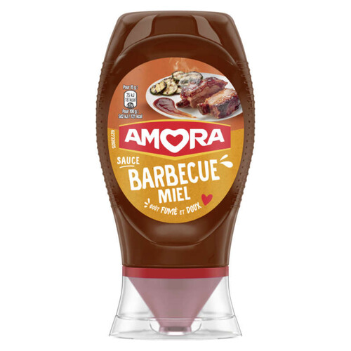 Amora Sauce Barbecue Miel Flacon Souple 282g
