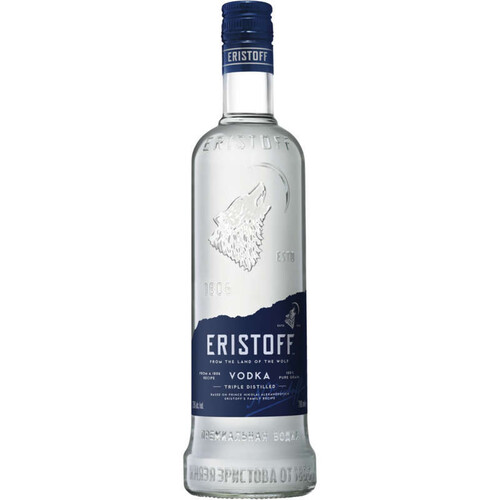 Eristoff Vodka. 37,5% Vol. 70Cl