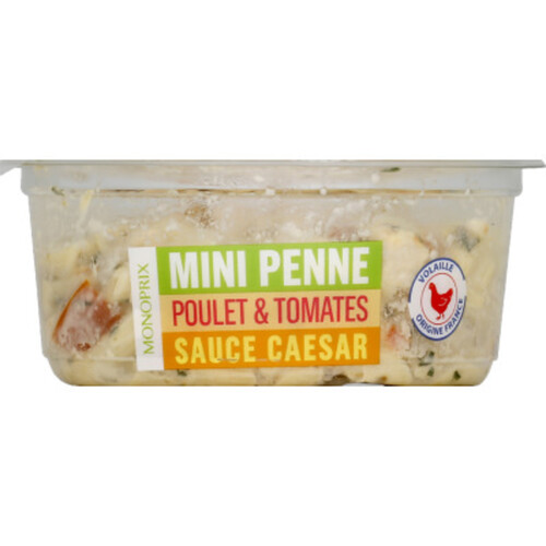 Monoprix Mini Penne Poulet Tomates Sauce César 180g