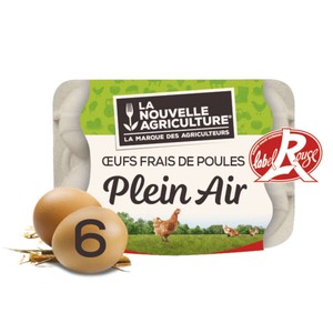 La Nouvelle Agriculture Œufs Plein Air Label Rouge x6