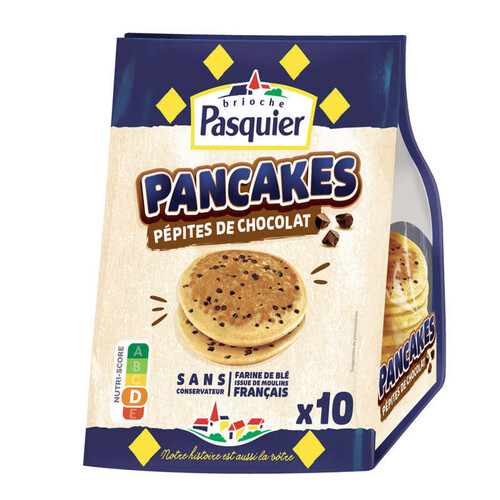 Brioche Pasquier - Pancakes pépites de chocolat - x10 350g