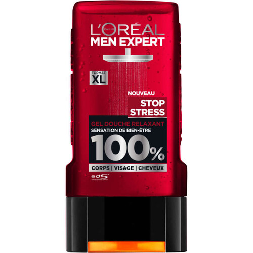 Men Expert De L'Oréal Gel Douche Relaxant 100% Corps Visage Cheveux - Stop Stress 300ml