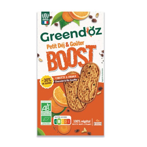 Greendoz Biscuits Petit Déjeuner Et Goûter Chocolat Carotte Et Orange 170g